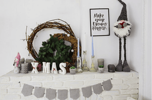 Christmas console table decor